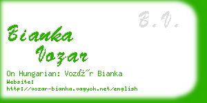 bianka vozar business card